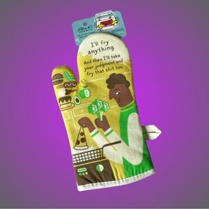 Blue Q NWT I’ll Fry Anything oven mitt kitchen humor